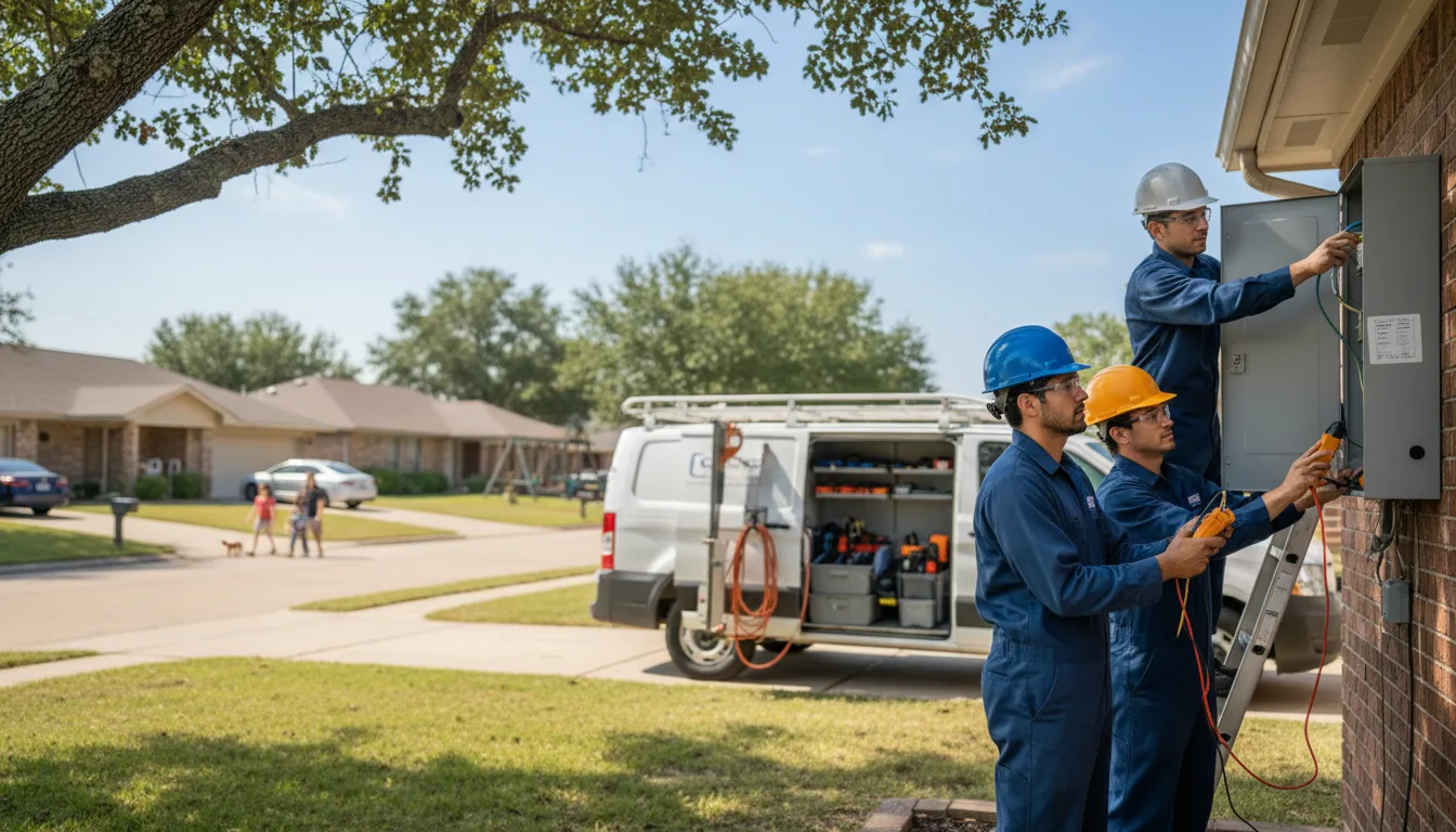 Certified electrician providing emergency electrical services in Pearsall, TX